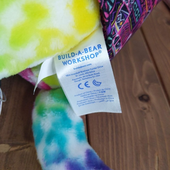 Build a Bear Workshop Colourful Rainbow Leopard Plush Stuffed Animal - Picture 9 of 10